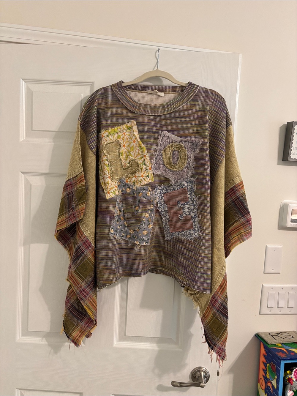 Boho Patchwork Fringe Pullover - Multicolor